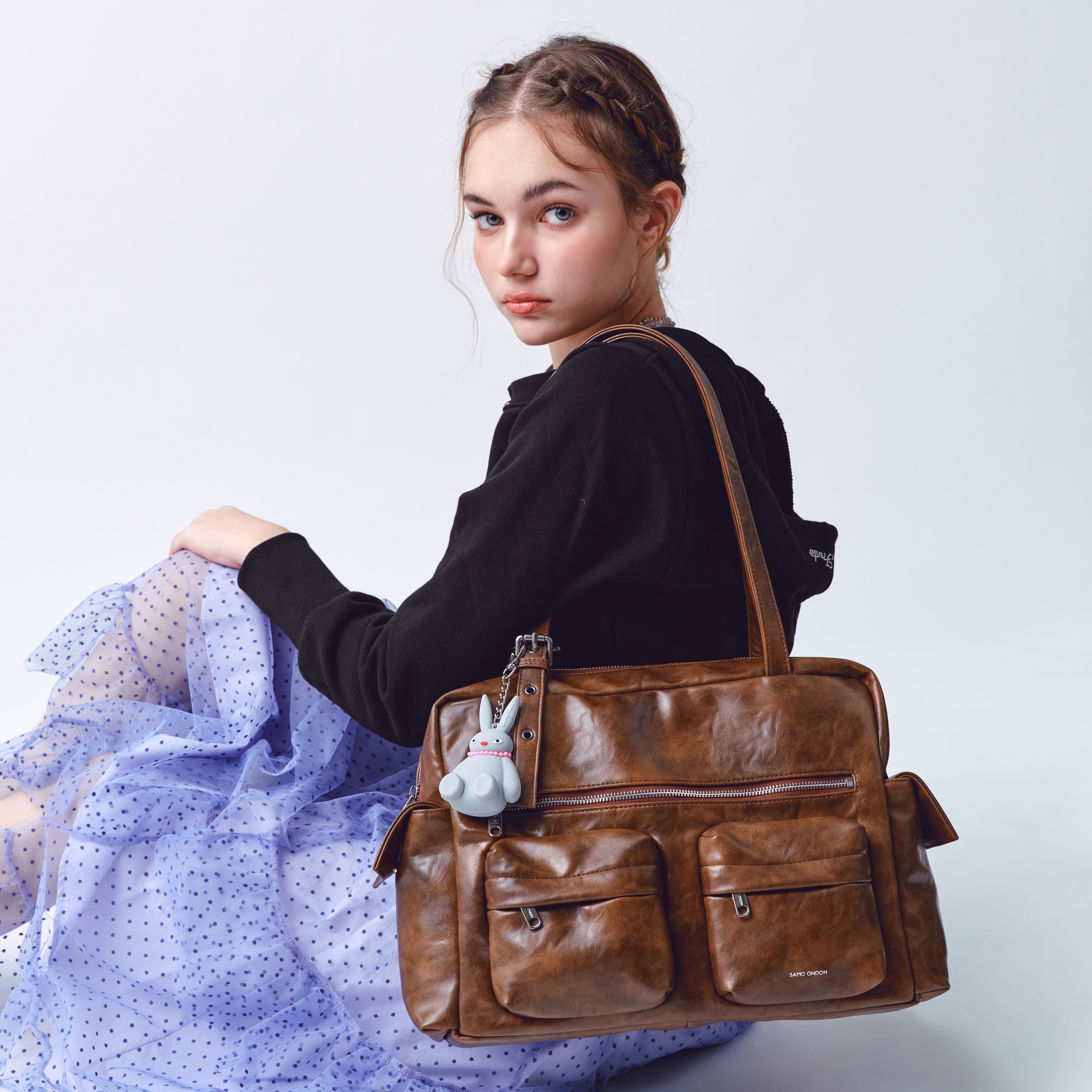 pocket utility bag L baked tan