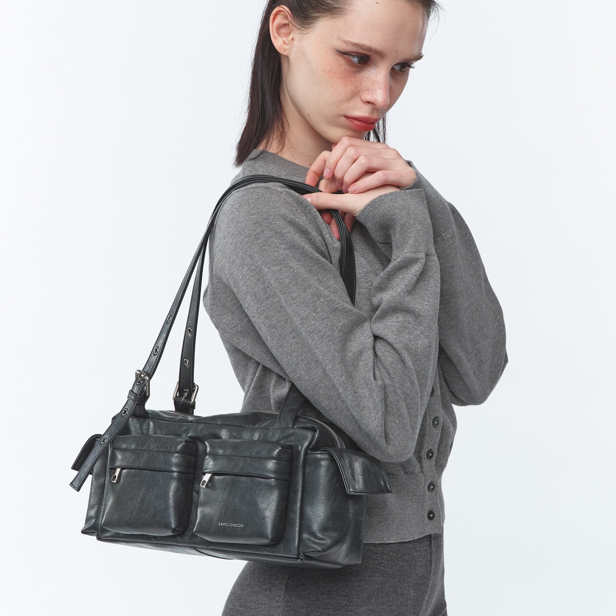 pocket utility bag M veg charcoal