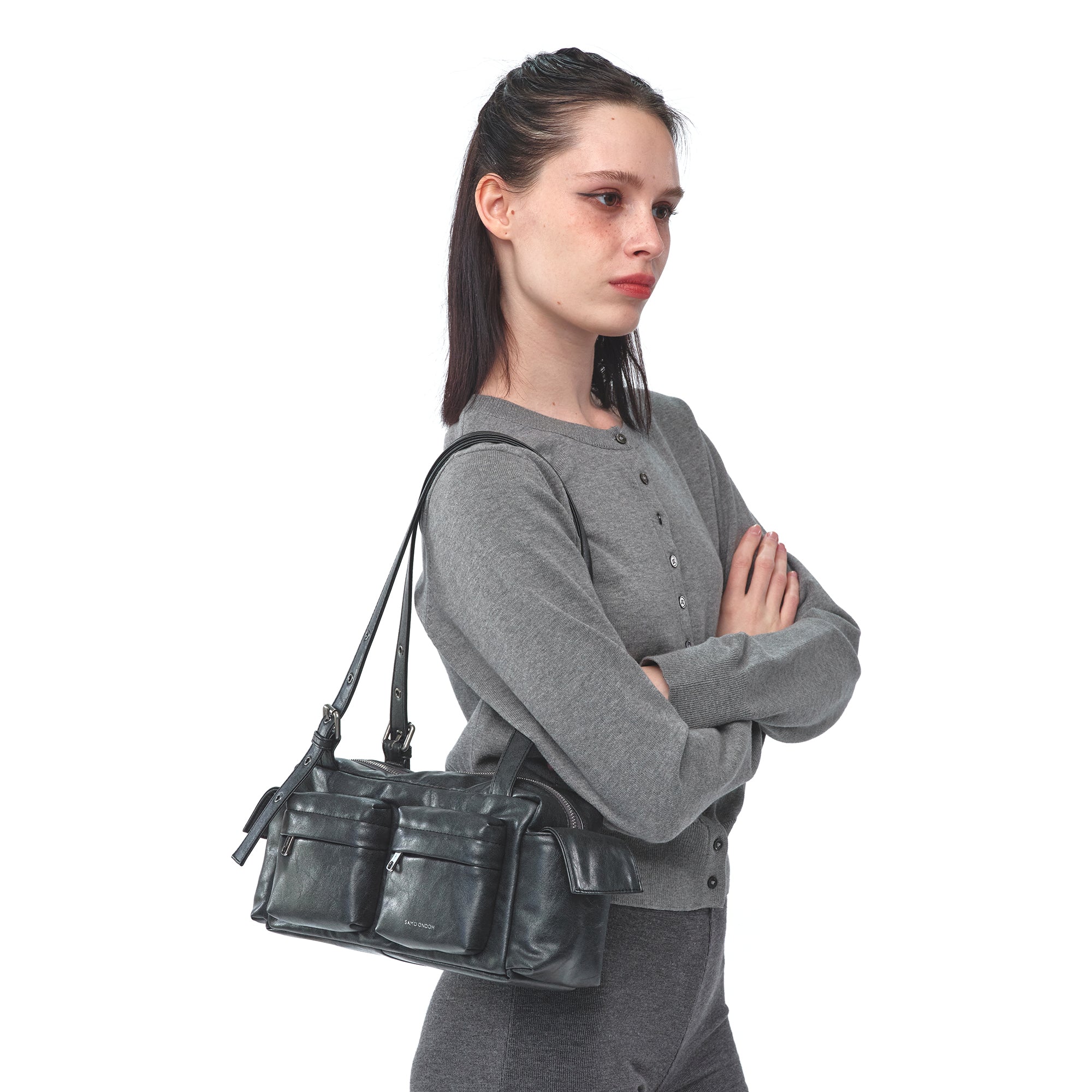 pocket utility bag M veg charcoal