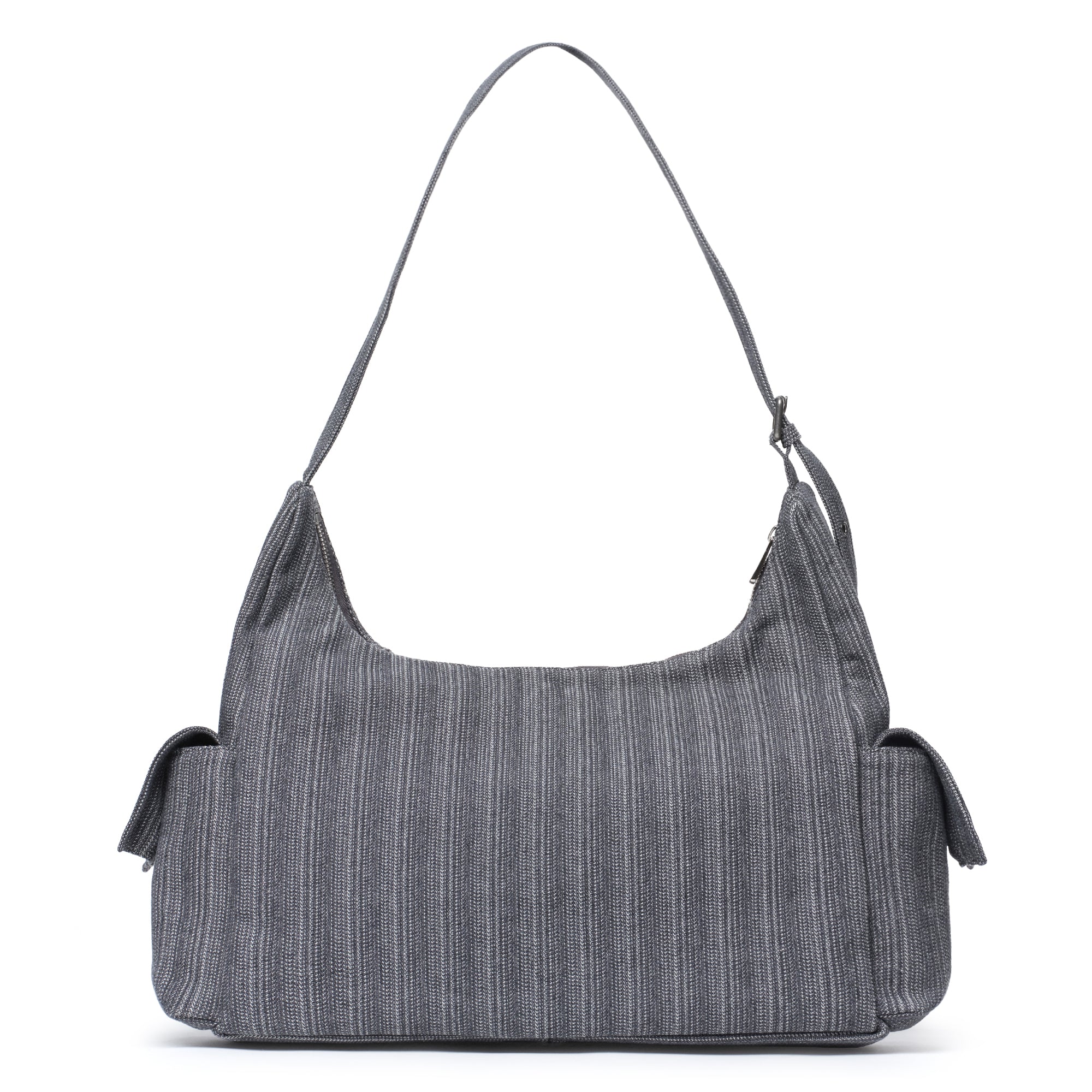 pocket mug bag L stripe gray