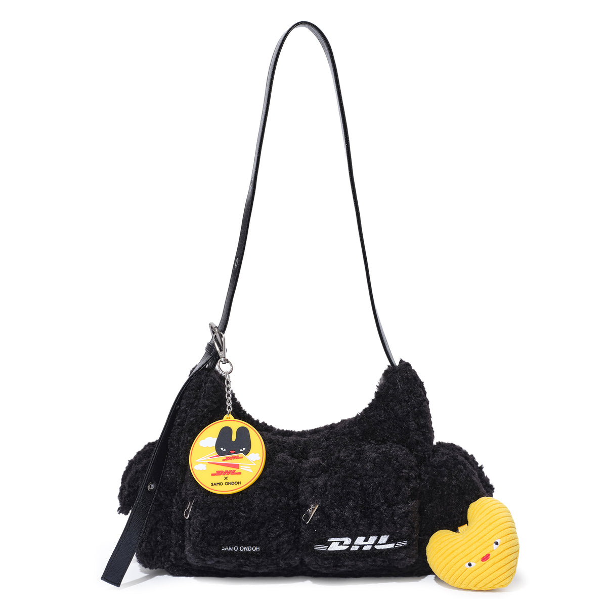 pocket mug bag M eco shearling DHL black