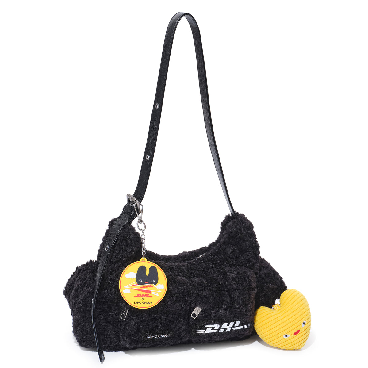 pocket mug bag M eco shearling DHL black