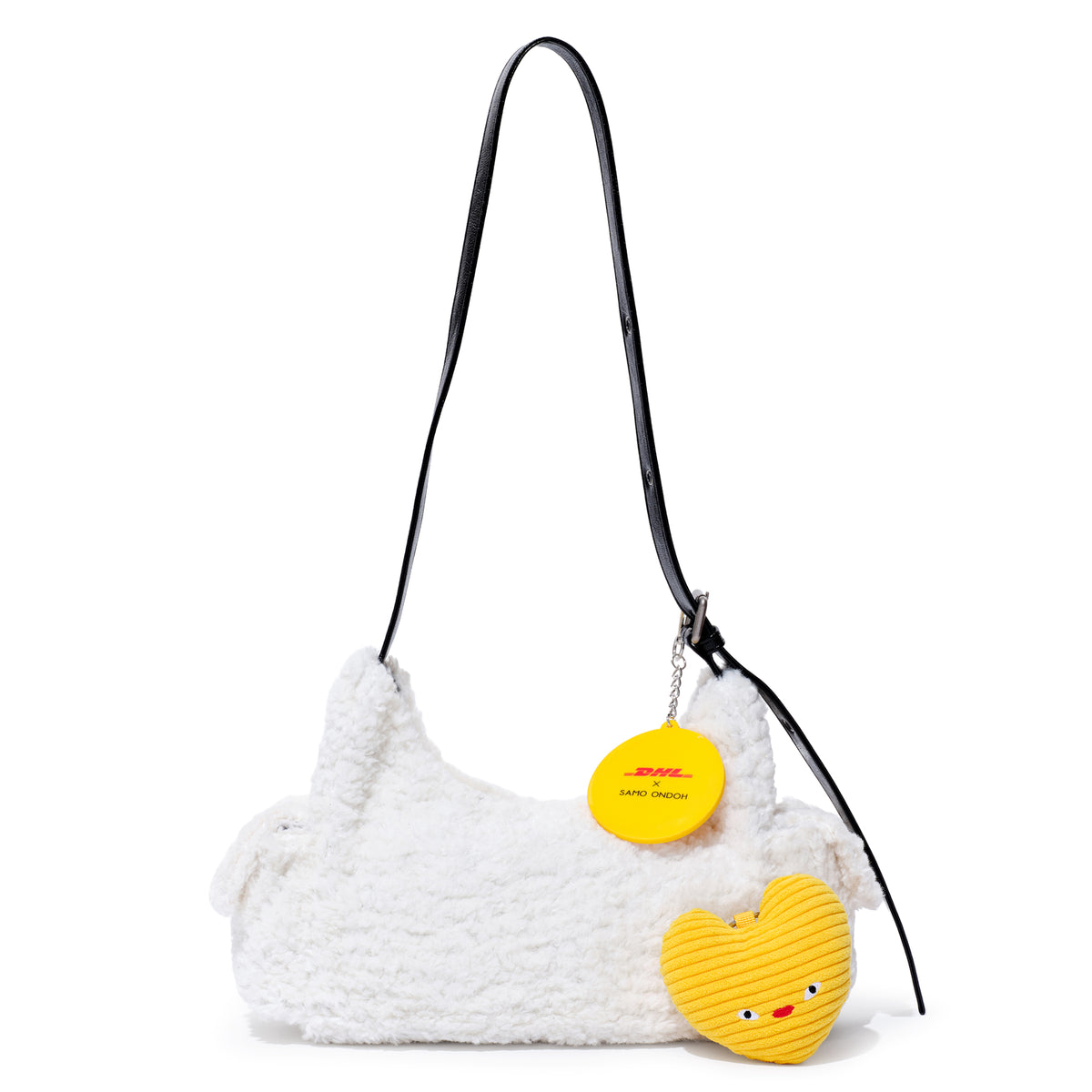 pocket mug bag M eco shearling DHL white