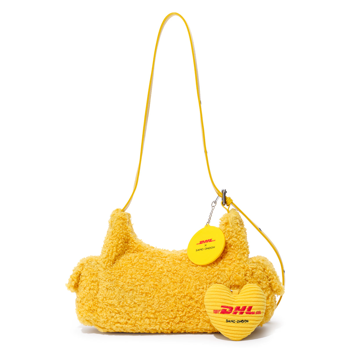 pocket mug bag M eco shearling DHL yellow