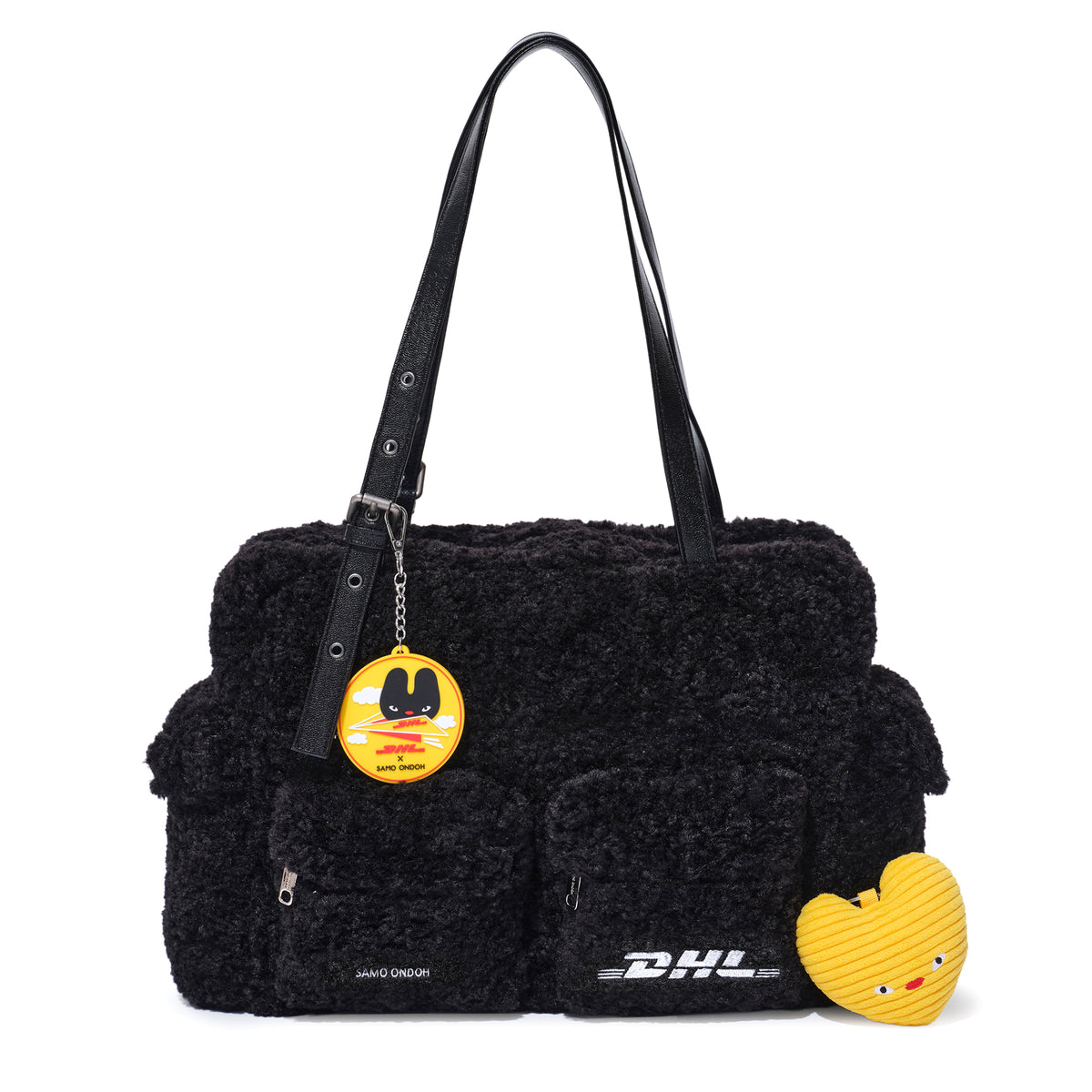 pocket utility bag L eco shearling DHL black