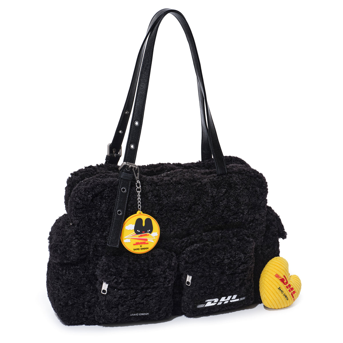 pocket utility bag L eco shearling DHL black