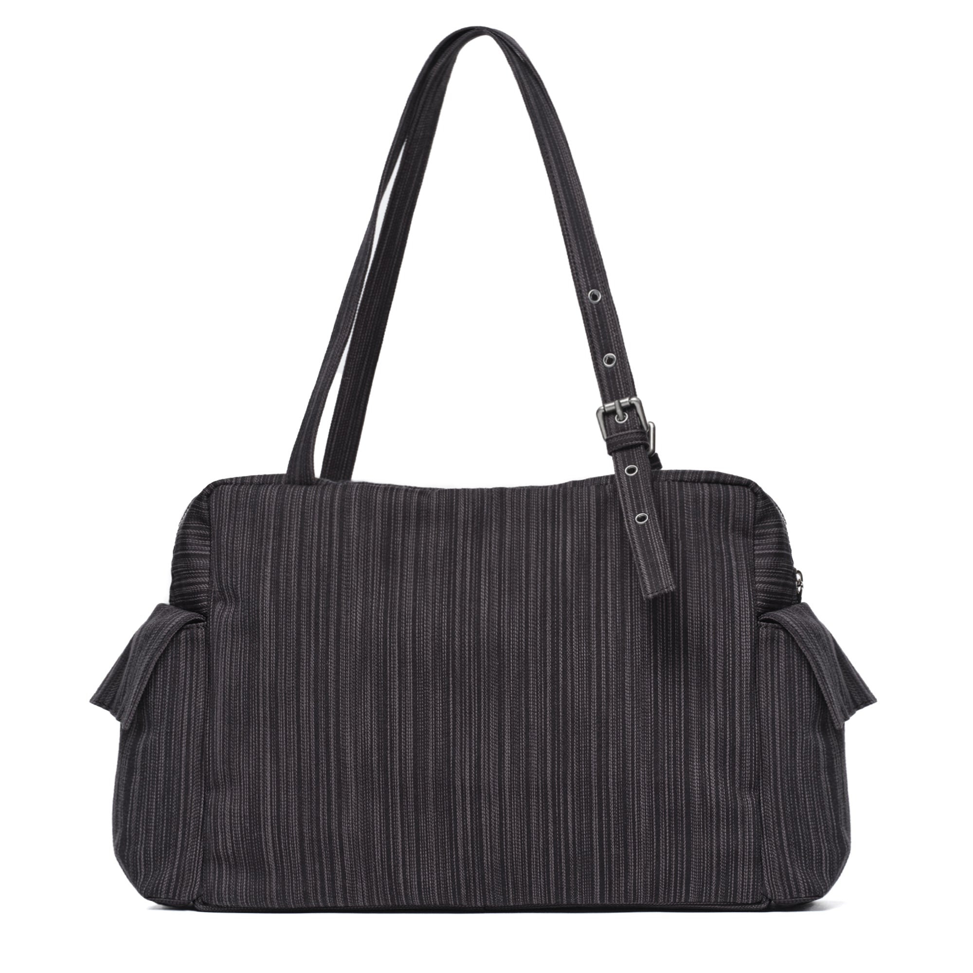 pocket utility bag L stripe black