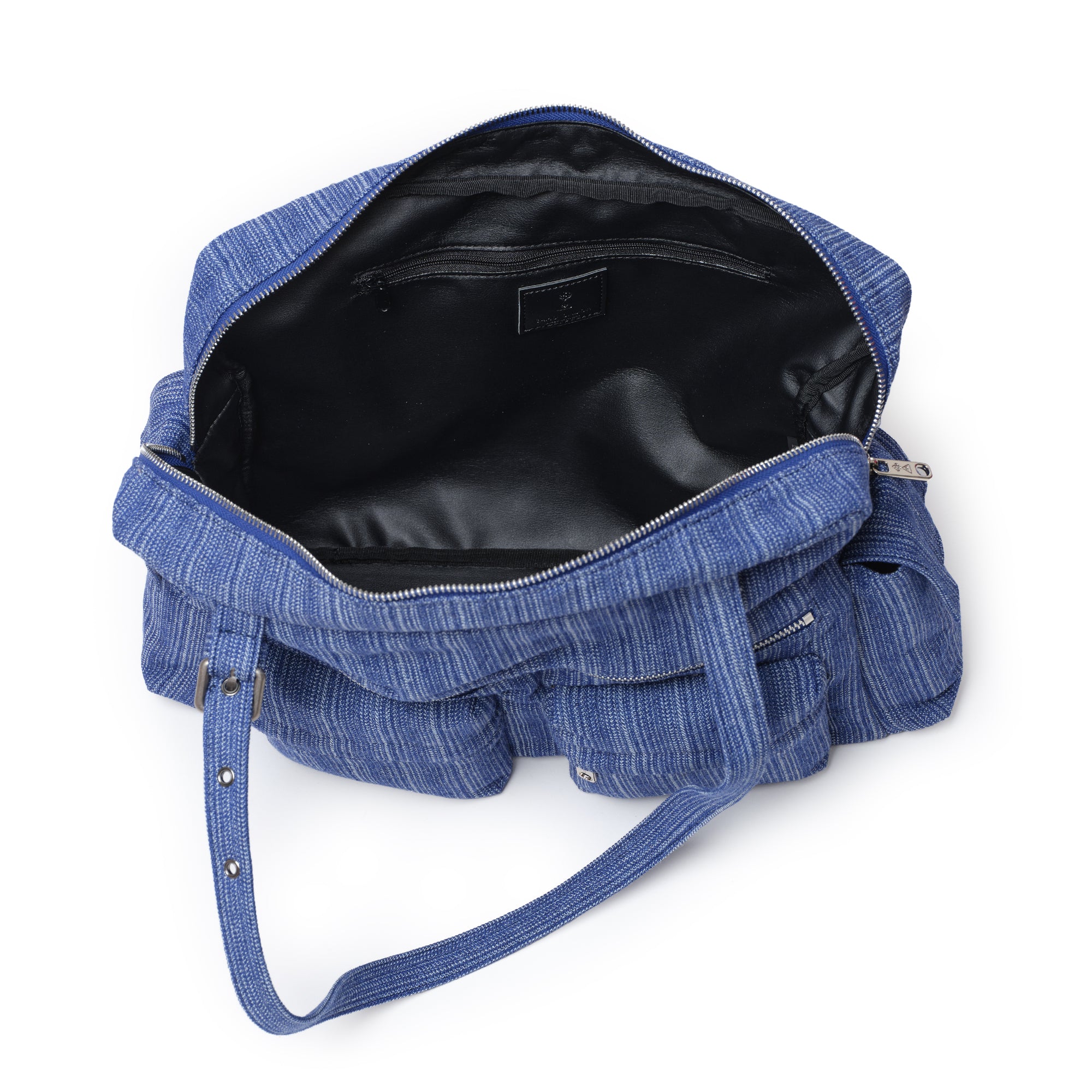 pocket utility bag L stripe blue