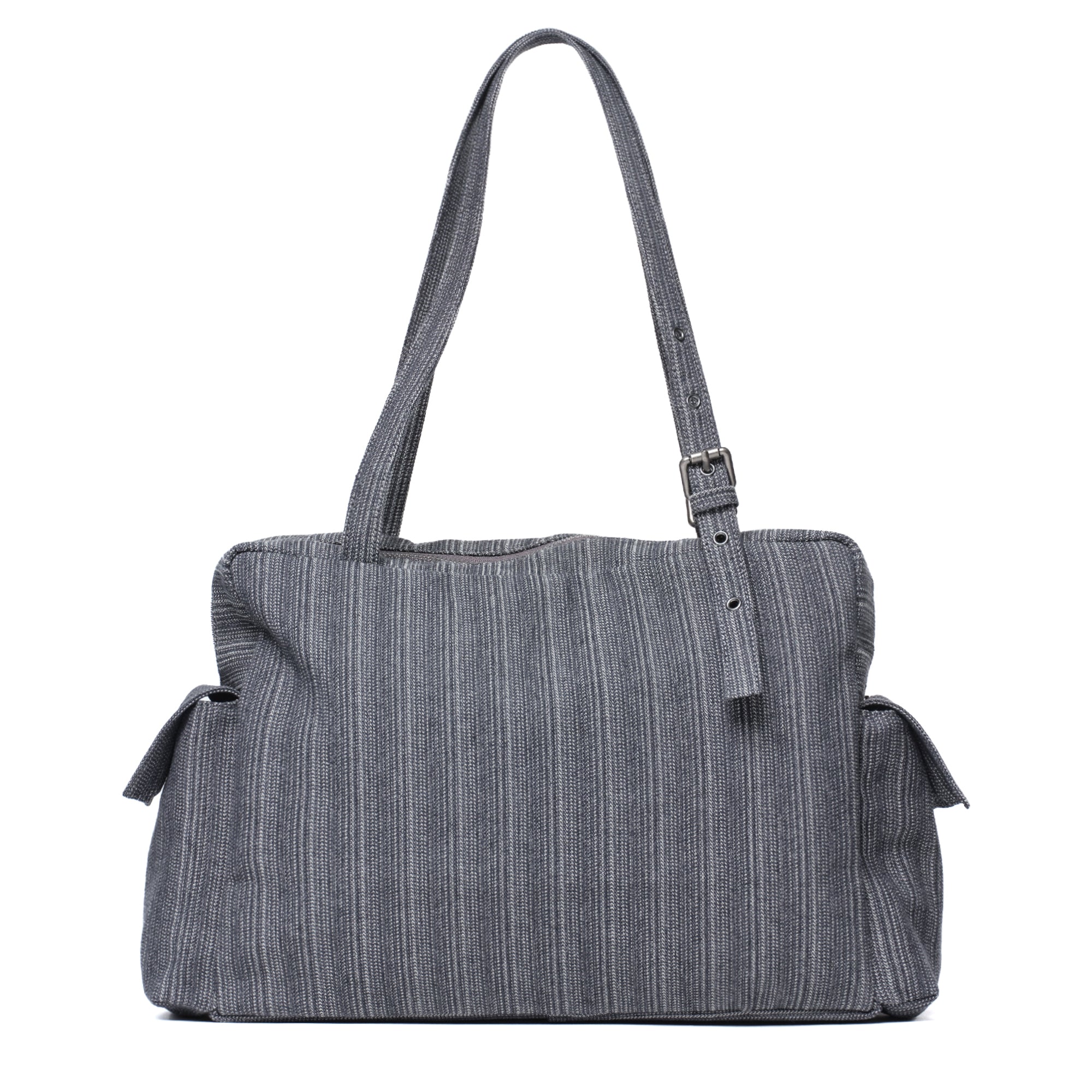 pocket utility bag L stripe gray