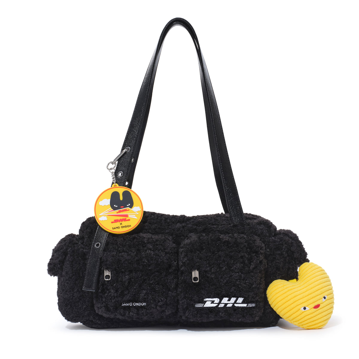pocket utility bag M eco shearling DHL black