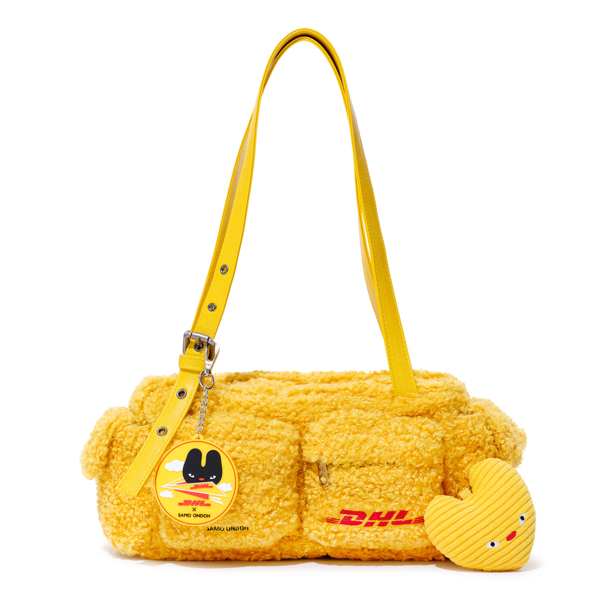 pocket utility bag M eco shearling DHL yellow