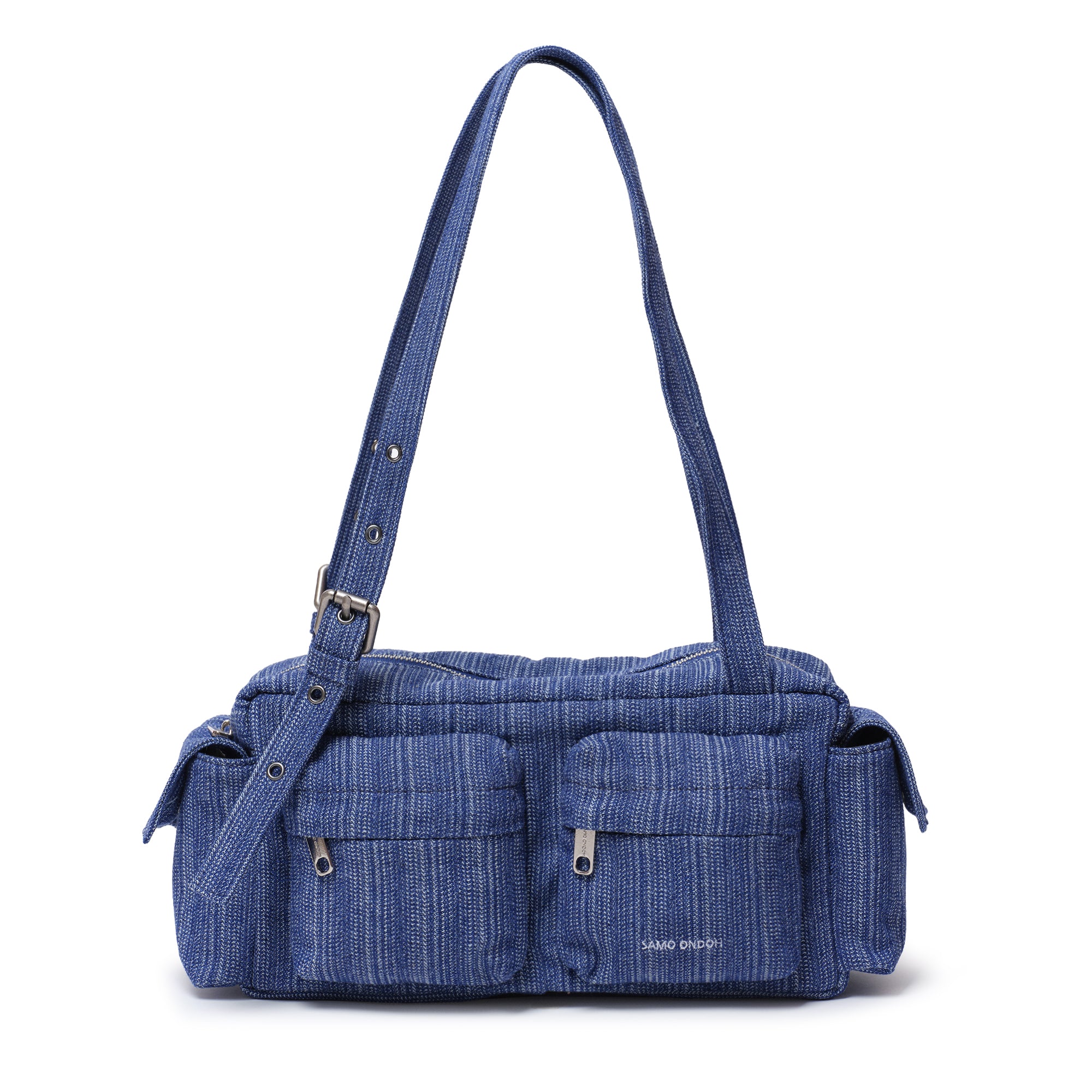 pocket utility bag M stripe blue