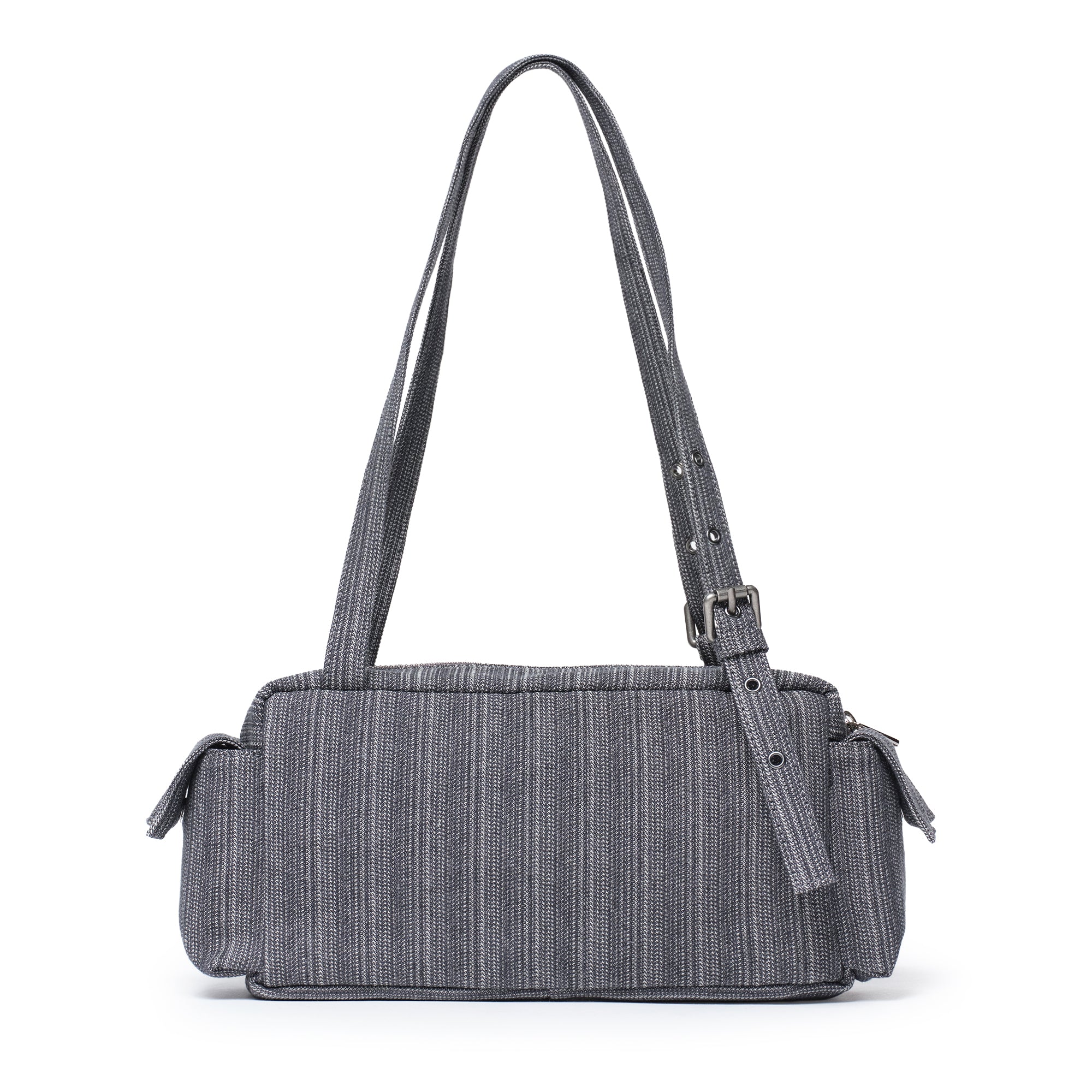 pocket utility bag M stripe gray