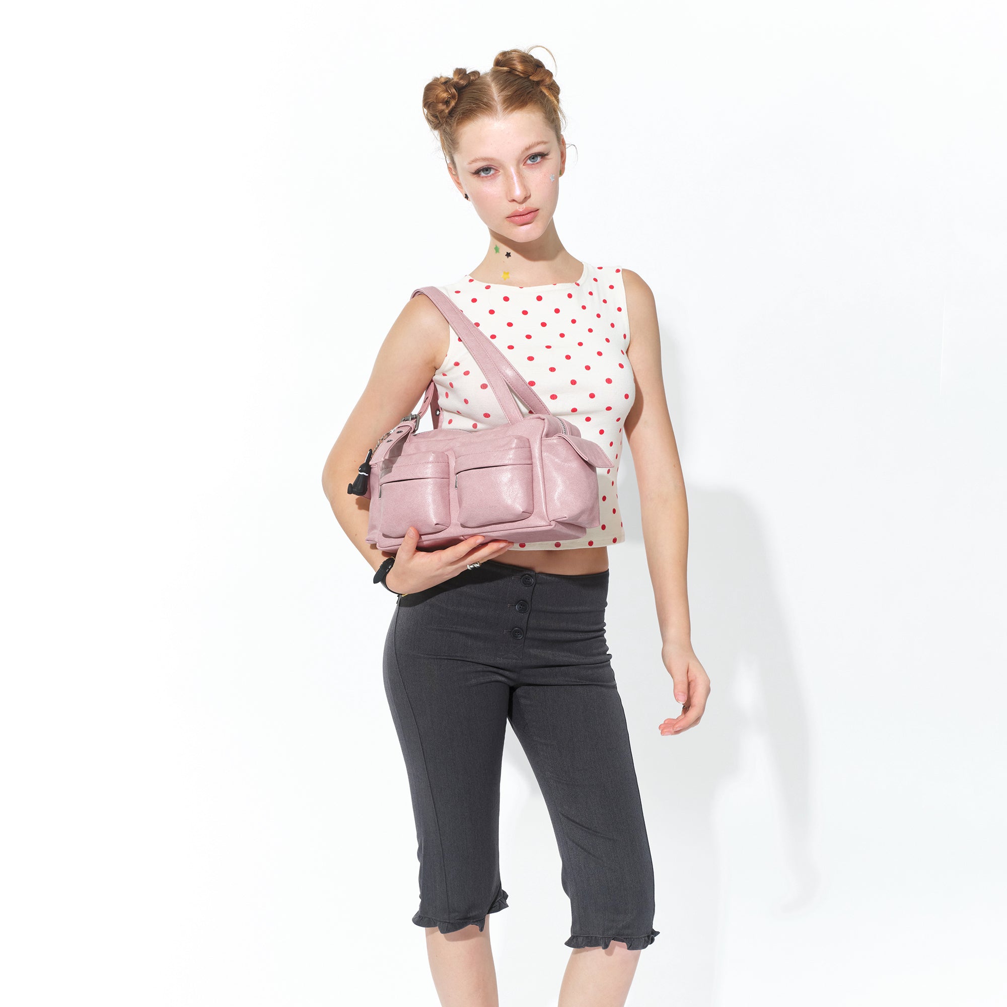 pocket utility bag M veg pink
