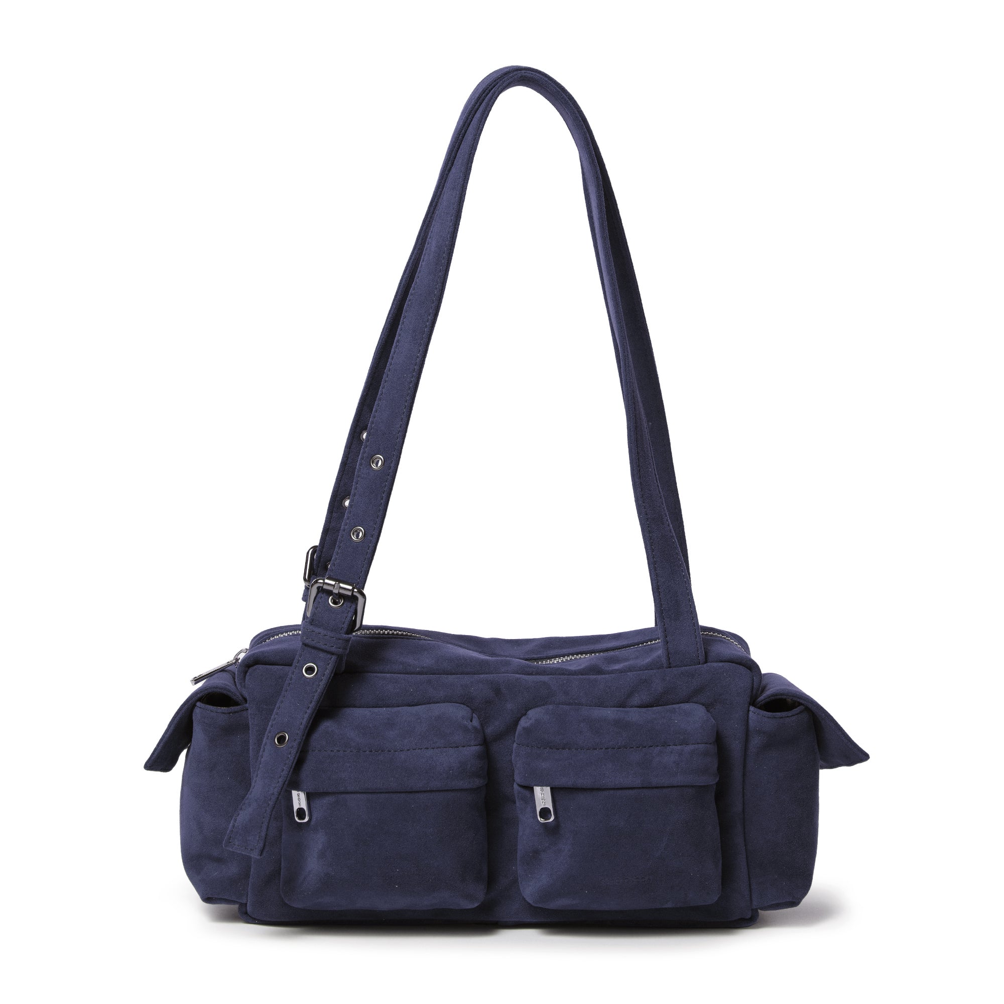 pocket utility bag M suede navy