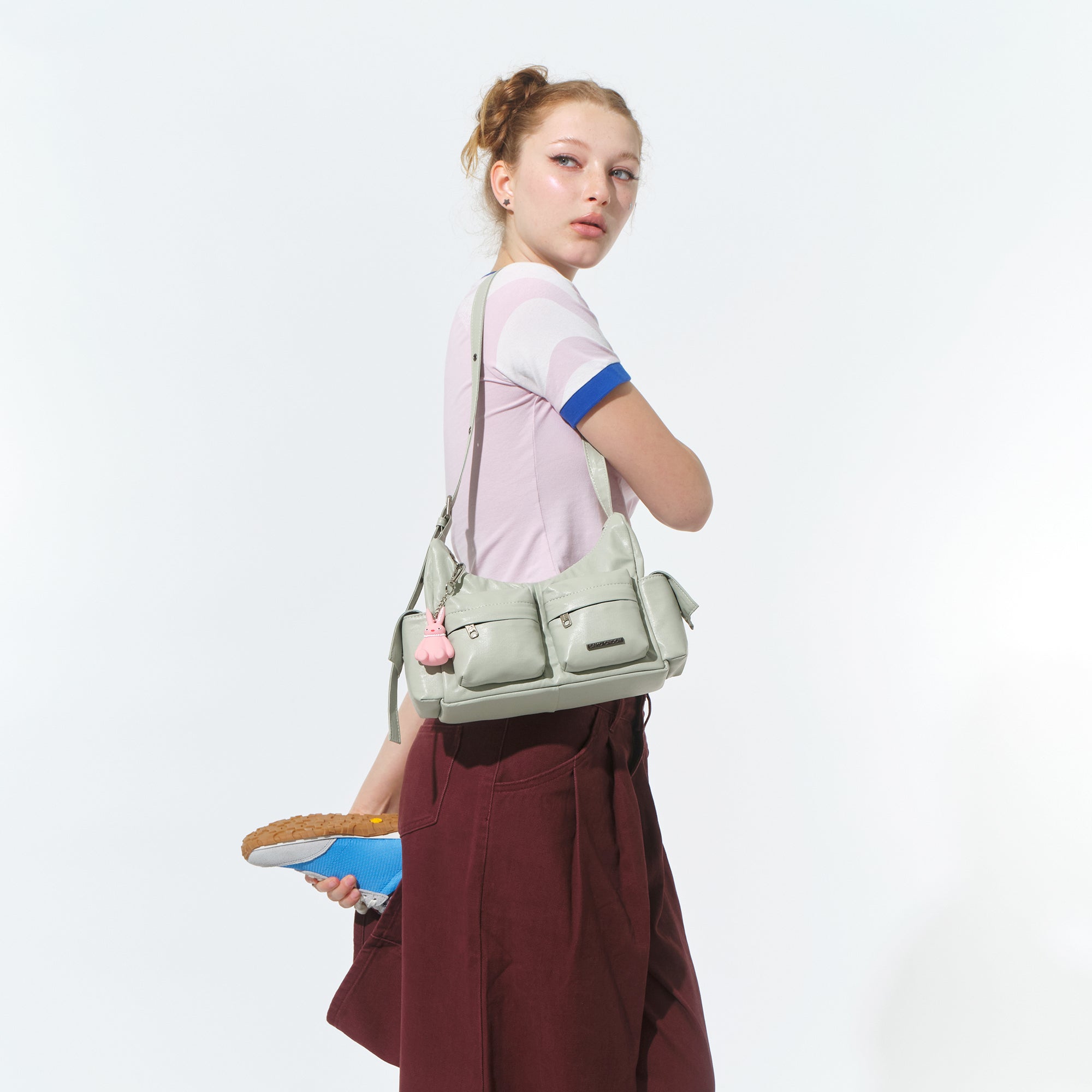 pocket mug bag M nappa mint