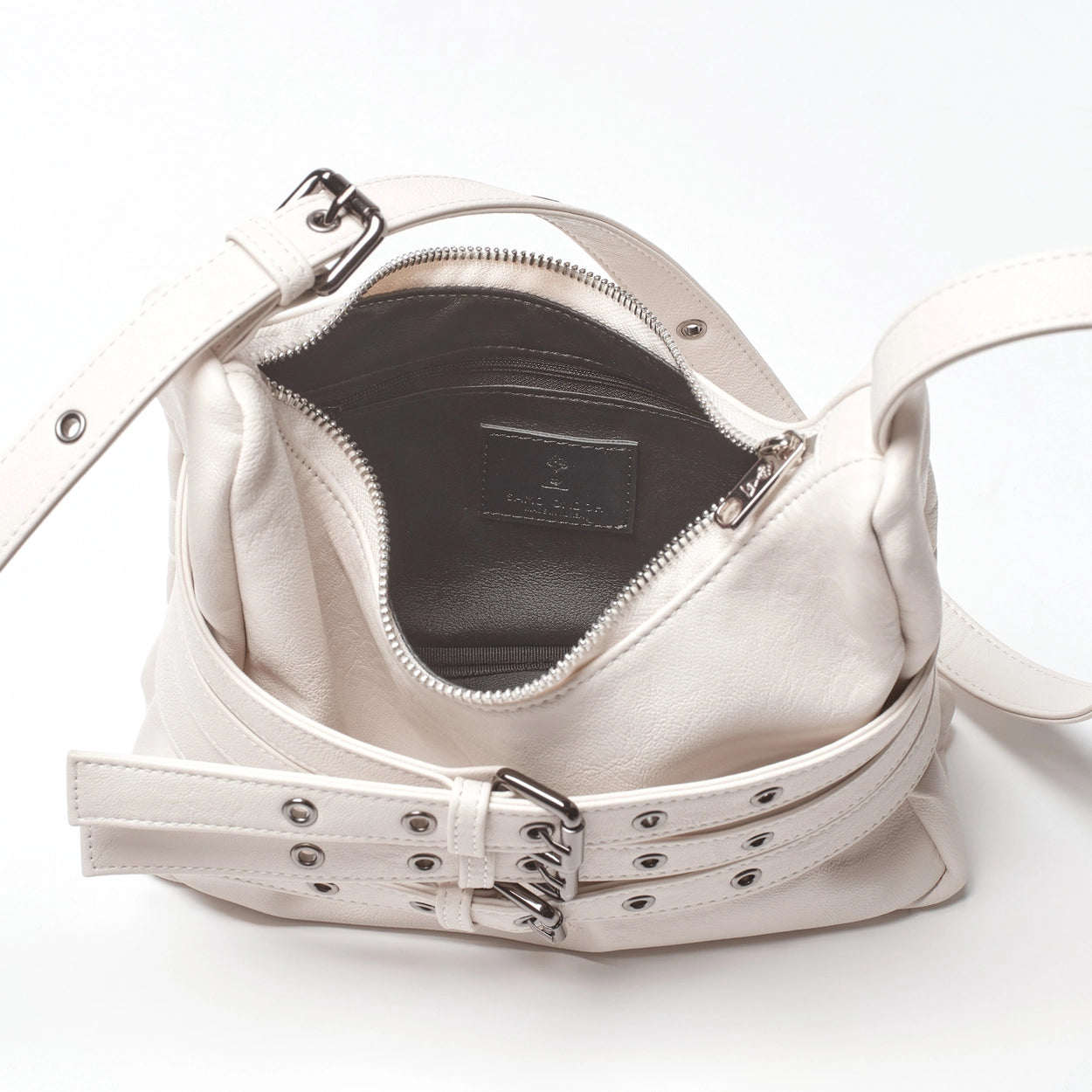 trio belt mug bag M nappa ivory