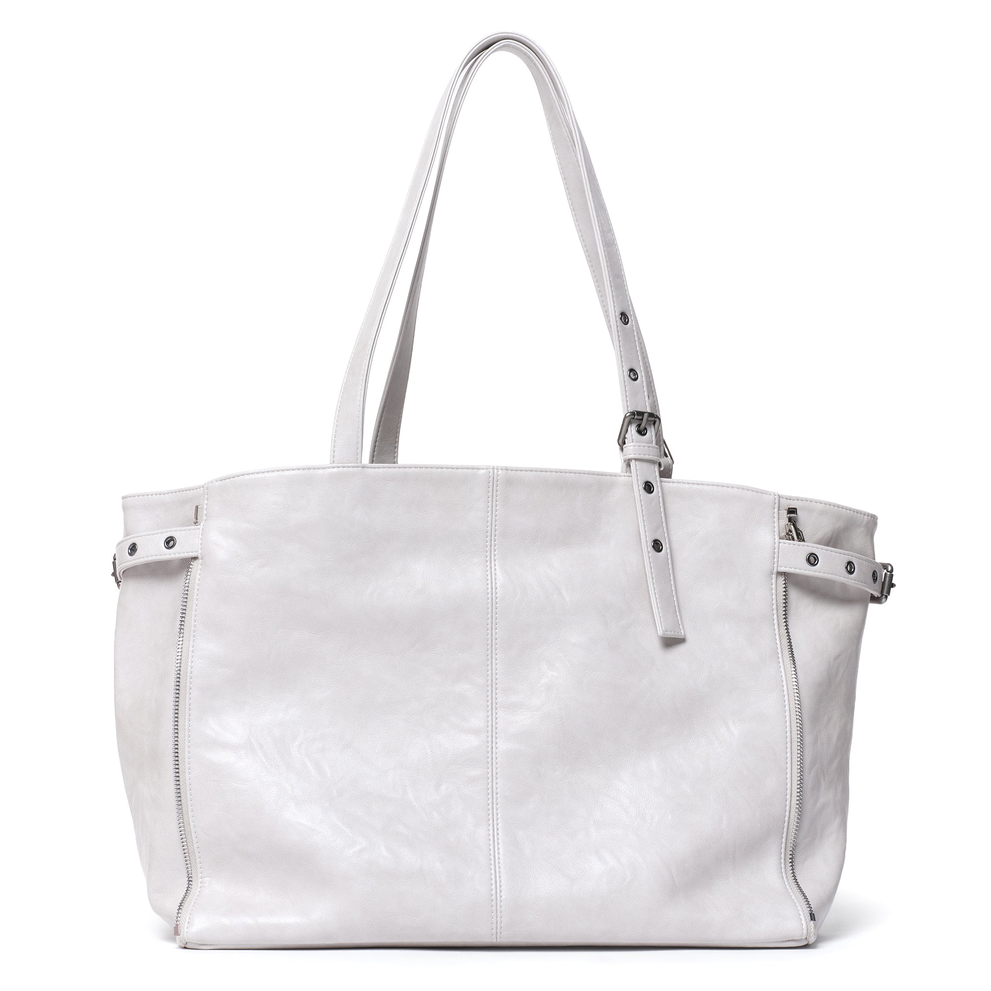 zipper shopper bag L baked powder