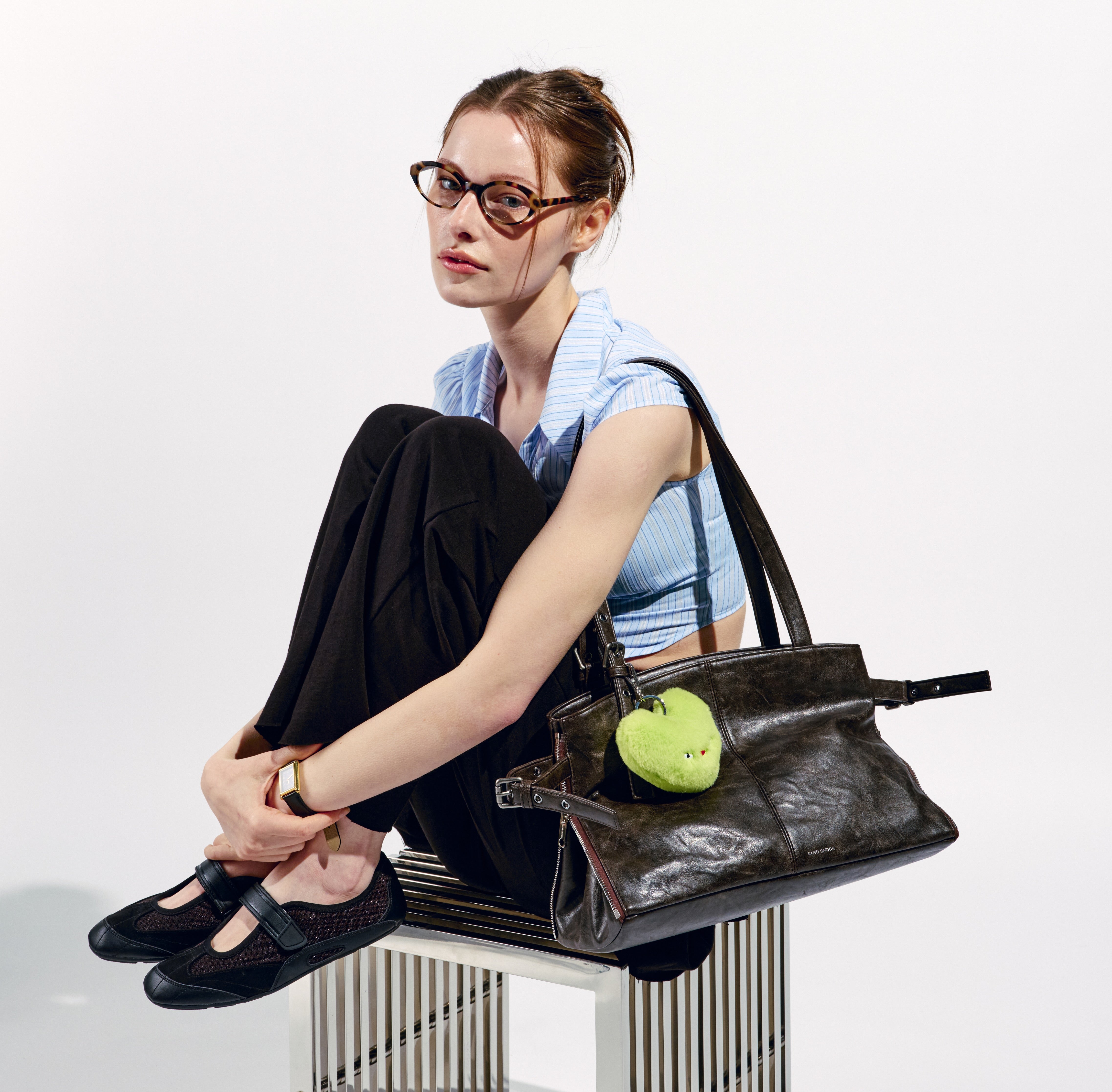 zipper shopper bag M baked moca