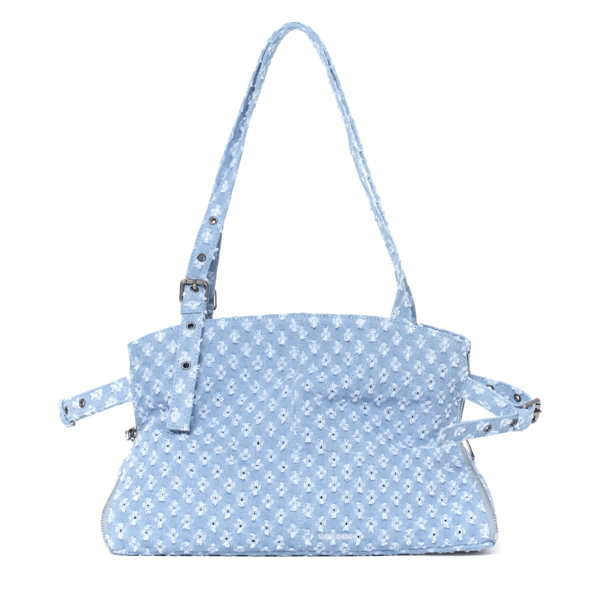 (restock soon) zipper shopper bag M punching blue
