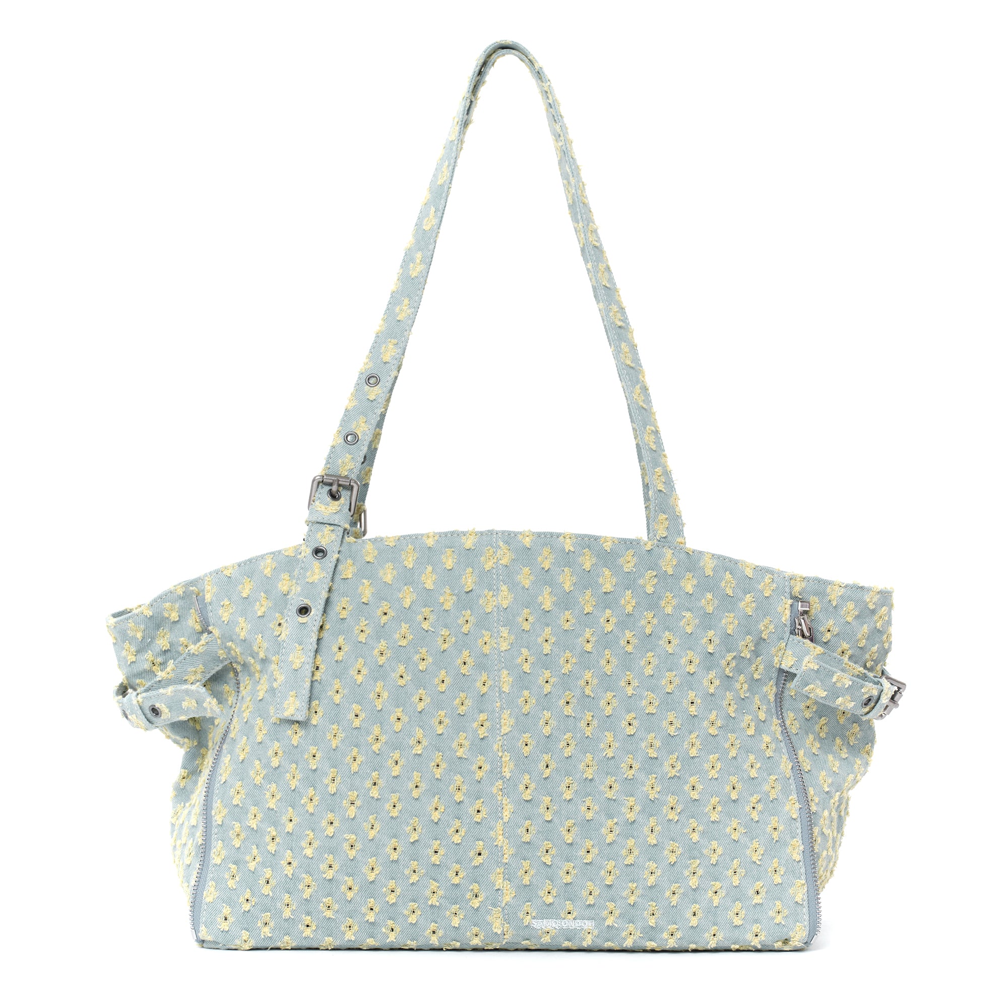 zipper shopper bag M punching yellow