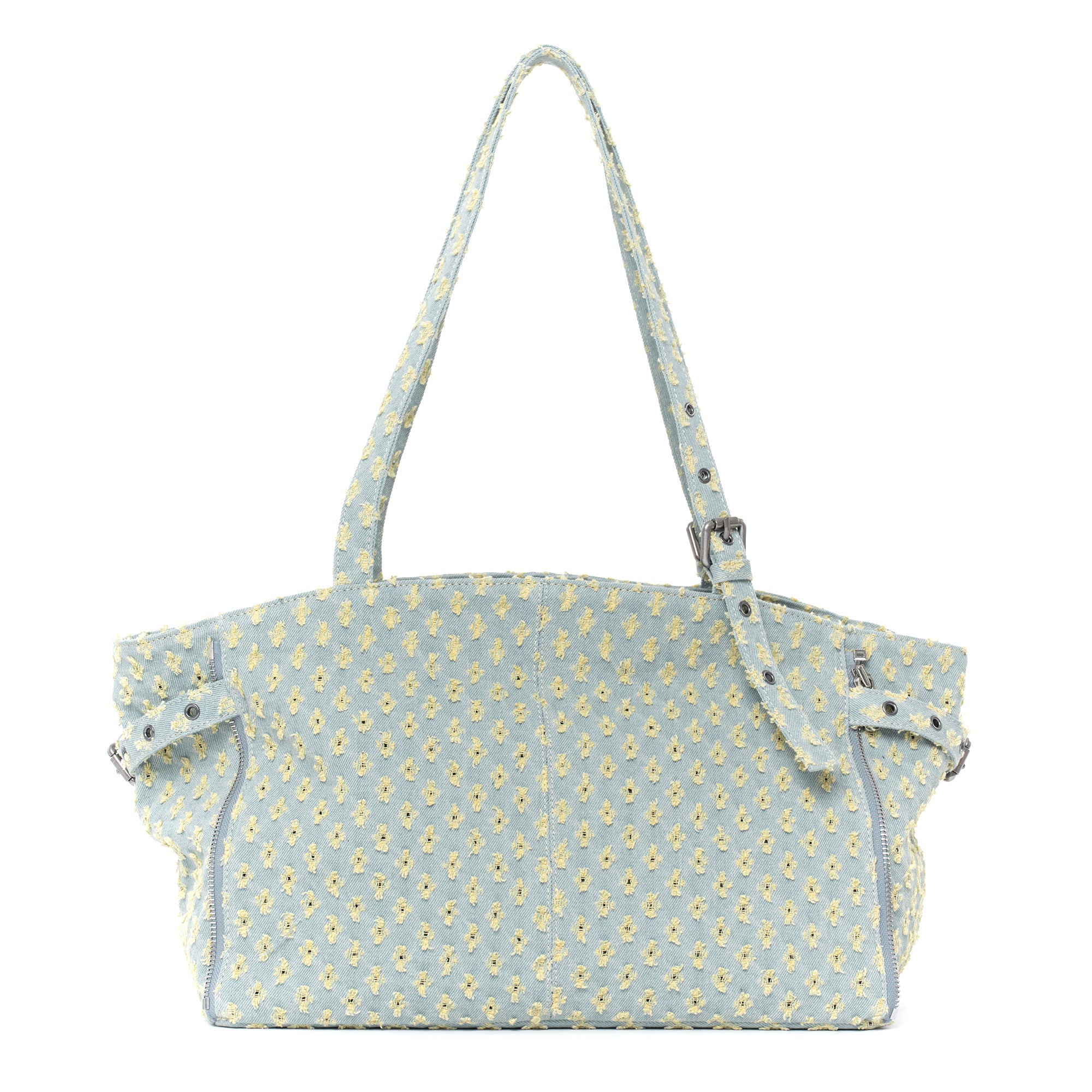 zipper shopper bag M punching yellow