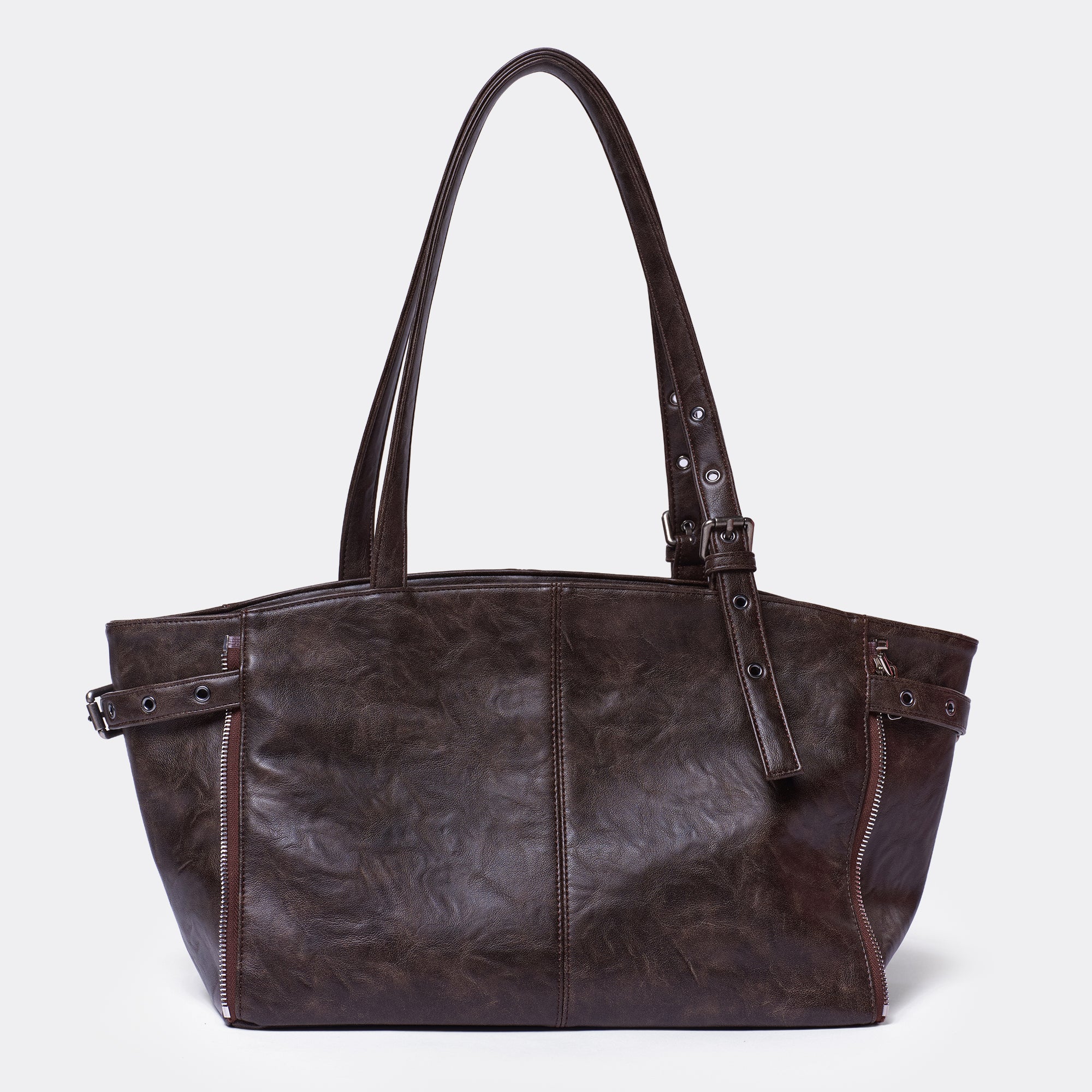 zipper shopper bag M baked moca