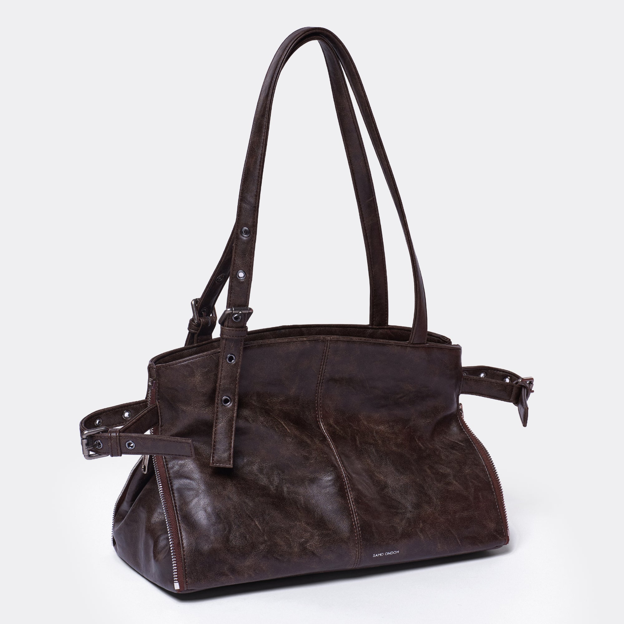 zipper shopper bag M baked moca