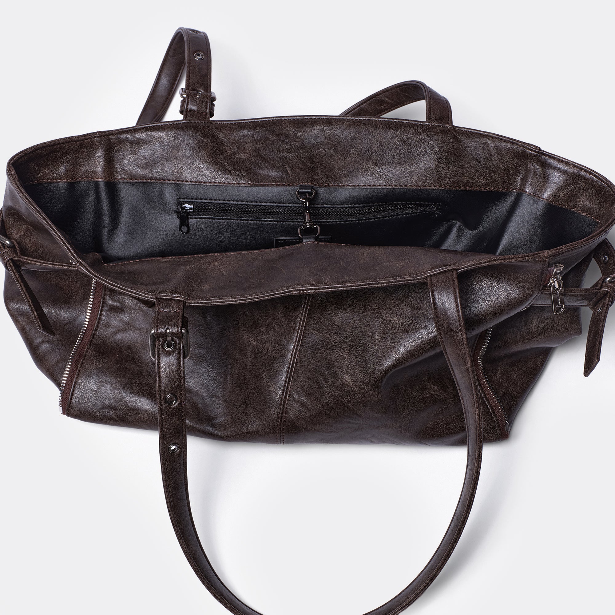 zipper shopper bag M baked moca